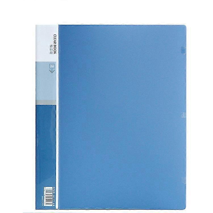 Binder With Plastic Sleeves (navy Blue, 1 Pack), 30-pocket Bound