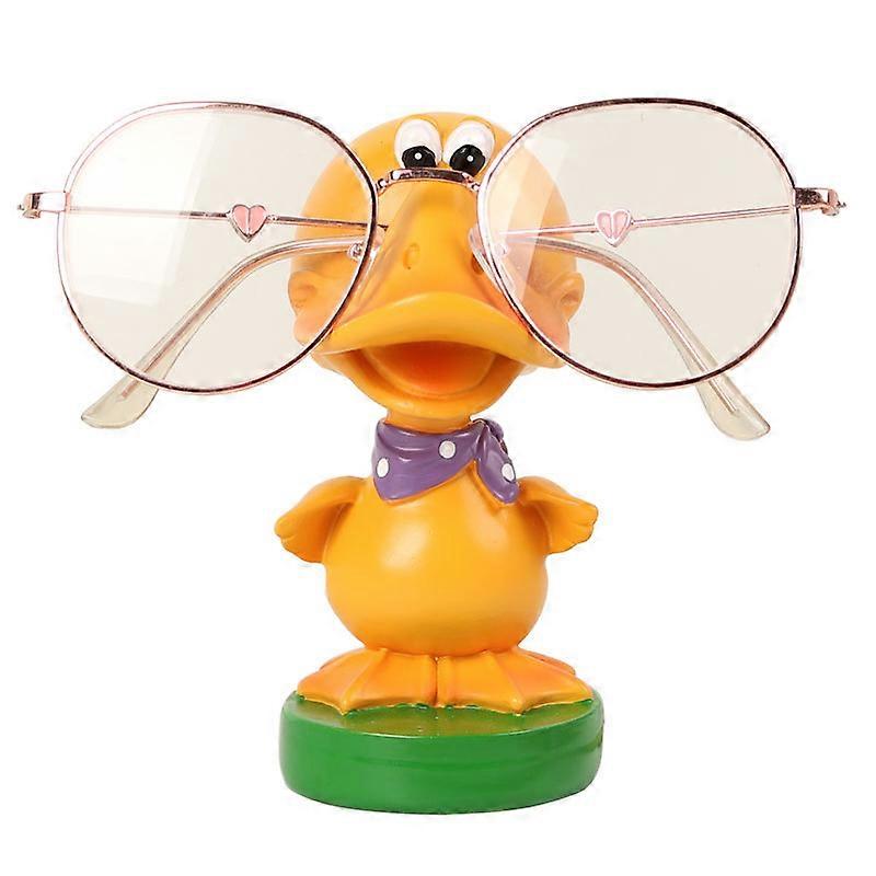 kleine gele eend Glazen Houder Stand