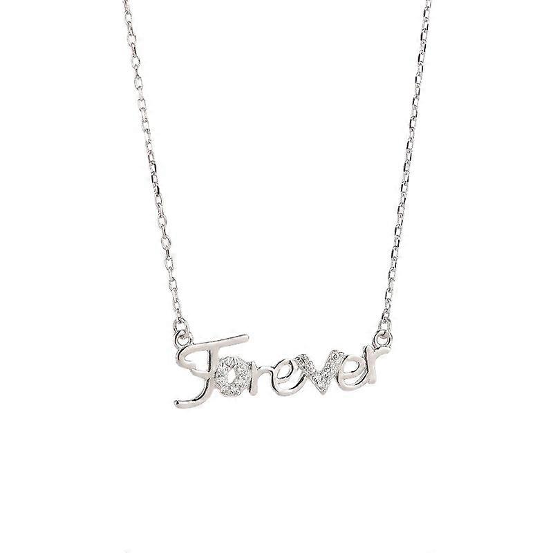 Silver pendant Charm Necklace FOREVER