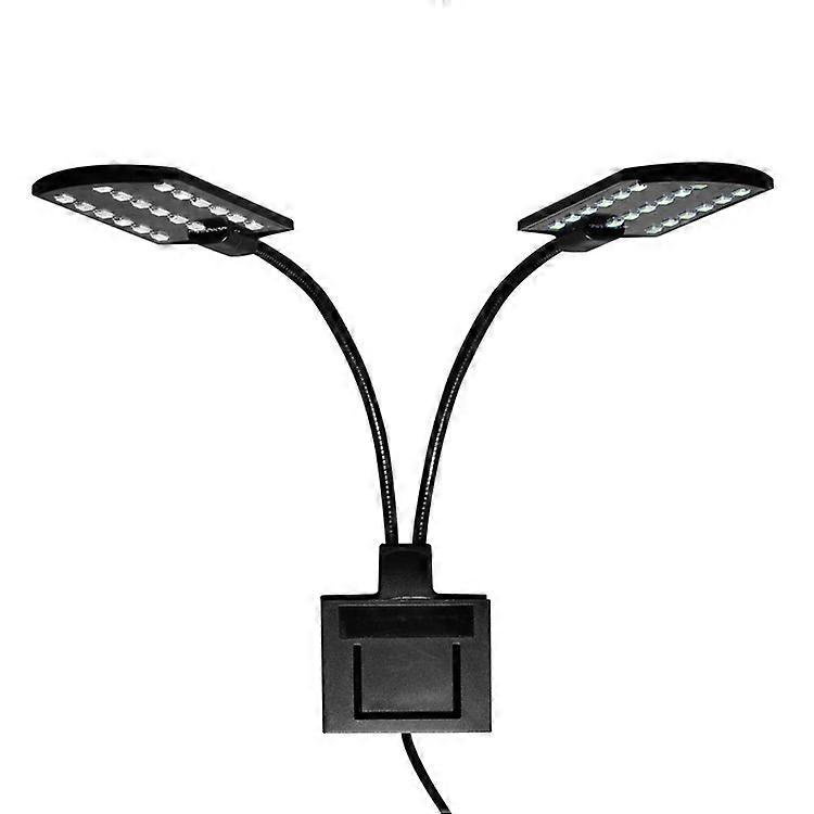 X7 Gemini LED Aquarium Light Dual Heads 220V 15W 1600LM X7 For 8-15 Inch Fish Tank