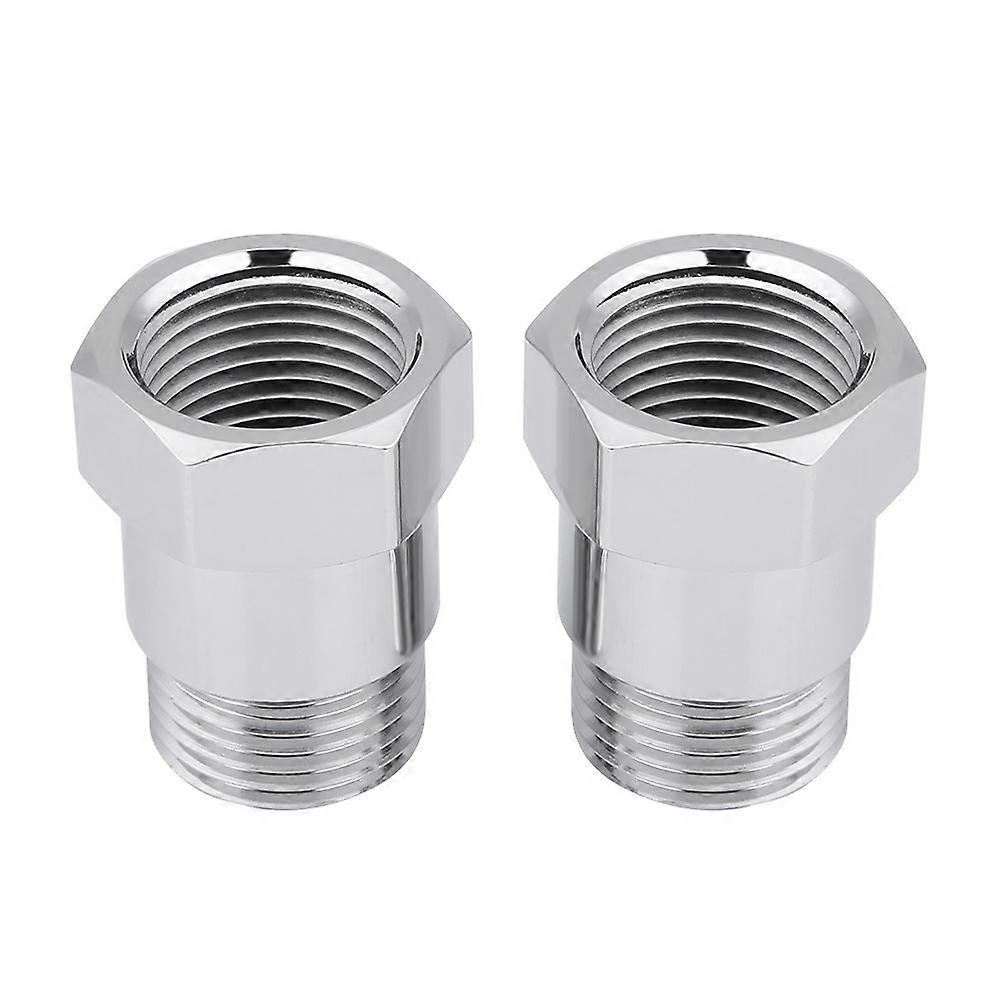 2Pcs 32mm M18*1.5 O2 Oxygen Sensor Extender Extension Spacer Bungs Adapter Silver