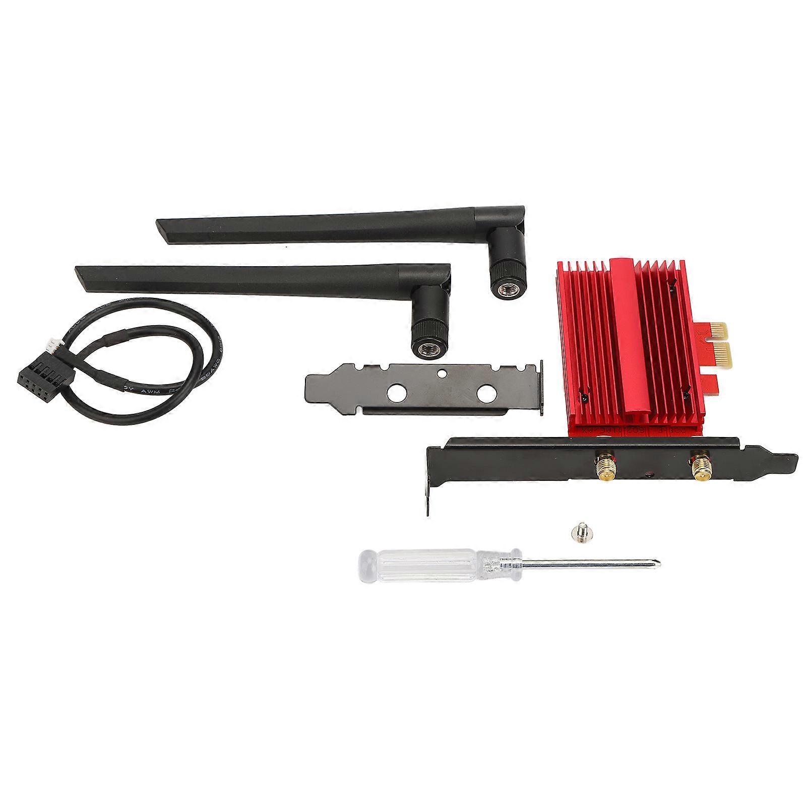 Wifi 6 Adapter 6GHz 5.8GHz 2. 4GHz Maximum 3000Mbps WiFi 6 Fast Heat Dissipation PCIE Wireless Adapter for Desktop YEMMA