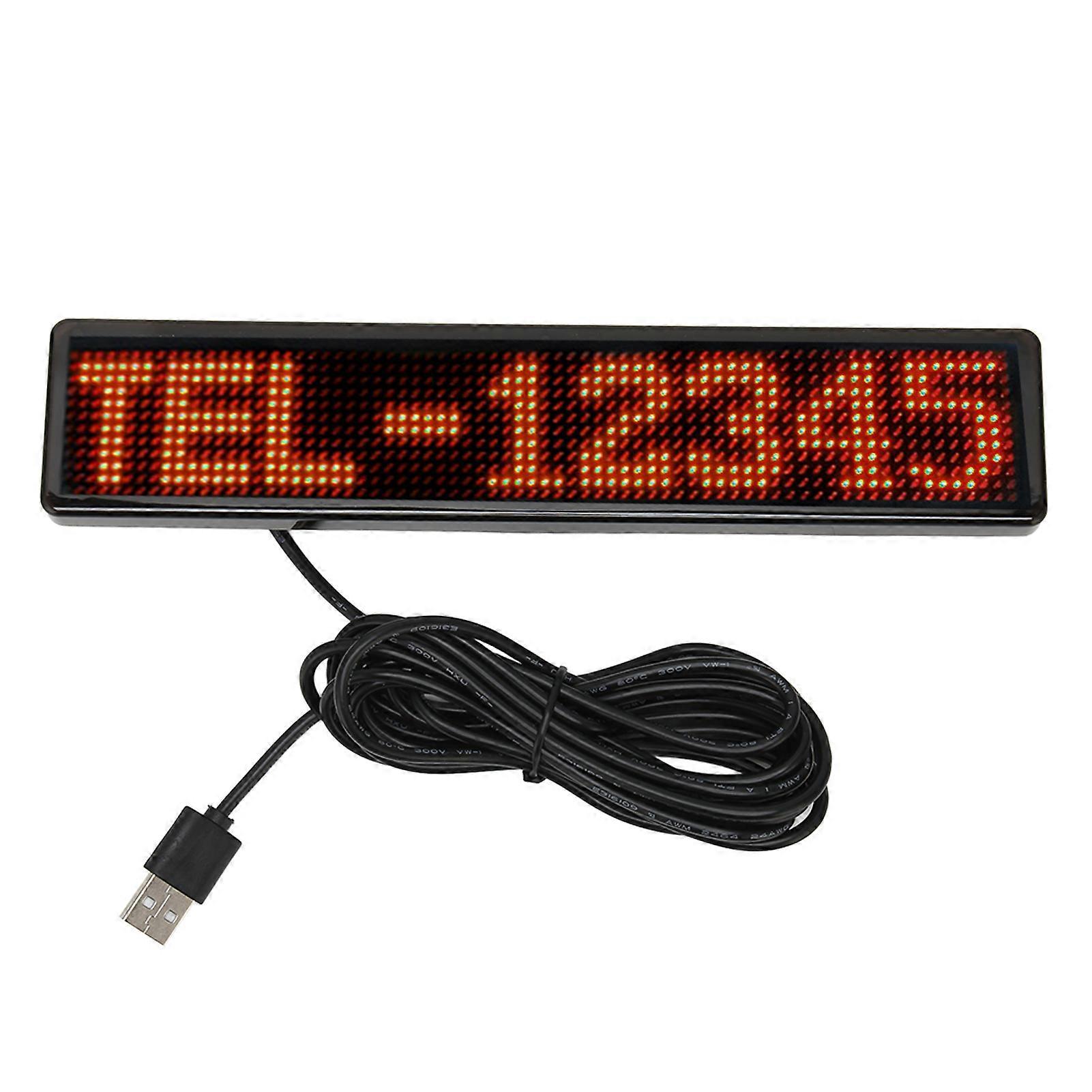 LED Matrix Panel 12x72 Dots Bluetooth APP Control Programmable Scrolling LED Sign for Store Car Bar Hotel