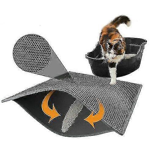Litter Box Mat,cat Mat,honeycomb(30*30cm,black)