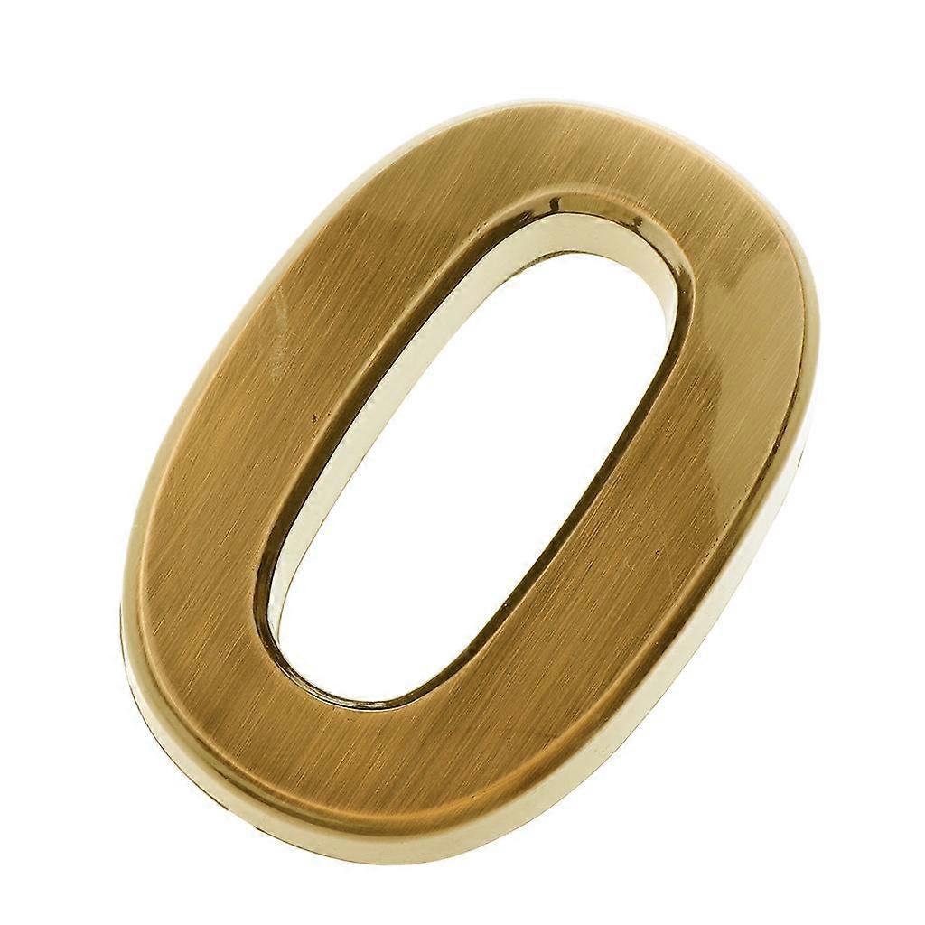 Golden Plastic Self-Adhesive Door Number Sign Plaque Sticky Numeric Digit Number 0