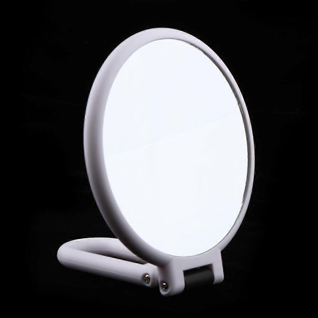 5x Round Handheld Double Side Makeup Mirror Magnifying Mirror W/ Hanger Hole