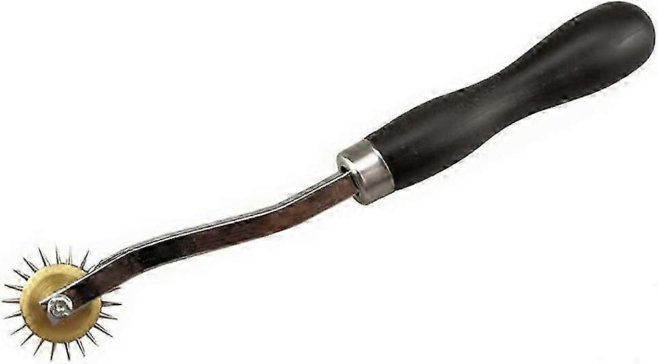 Tracing Wheel Perforating Tools Pattern Notcher Paper Perforator Pounce Wheels Leather Perforation Cutter for Sewing Black 18cm