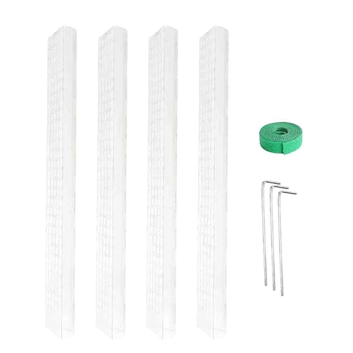 4Pcs 24Inch Plastic Moss Pole for Plants Monstera, Stackable Plant Support for Indoor Climbing Plan