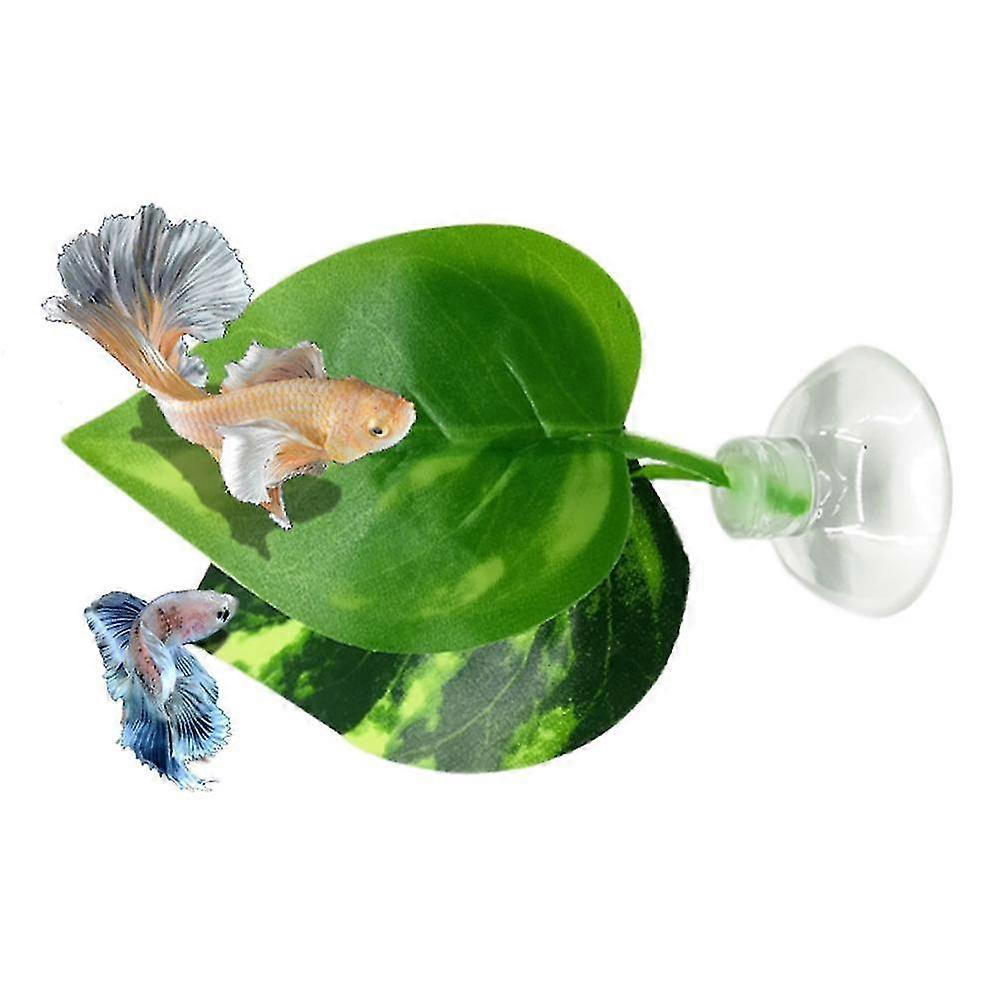 Artificial Leaf Bed for Betta Fish with Powerful Sucker - Aquarium Accessories