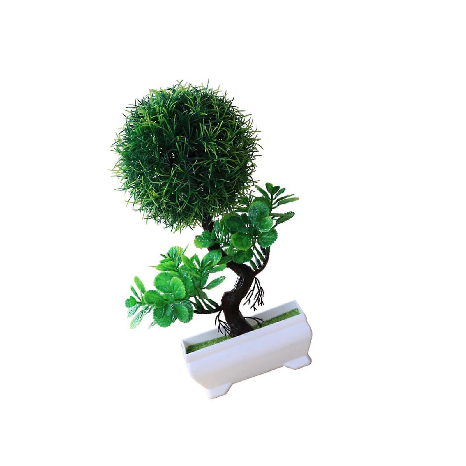 Artificial Plants in Pot Green Ornament for Coffee Table Floor Indoor