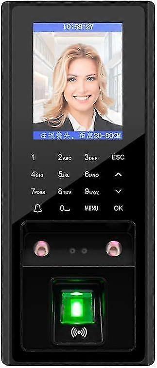 Face Recognition Access Control Fingerprint + Password Time Attendance Terminal Networking with Soft