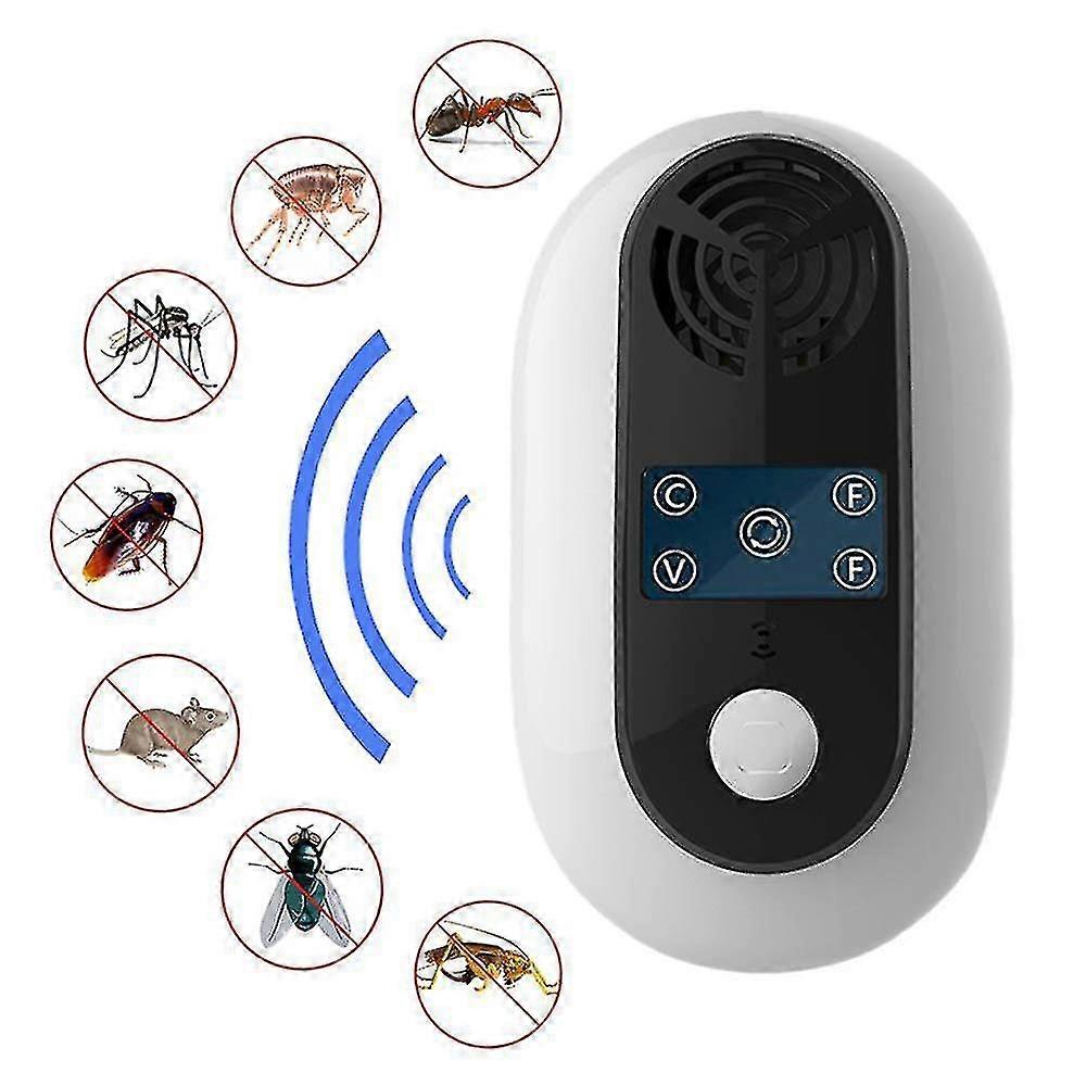 Electric Ultrasonic Pest Repeller Indoor Chemical-free Pest Catcher Insects Spider Controller Electronic Anti Rat Repellent Trap -aqwg
