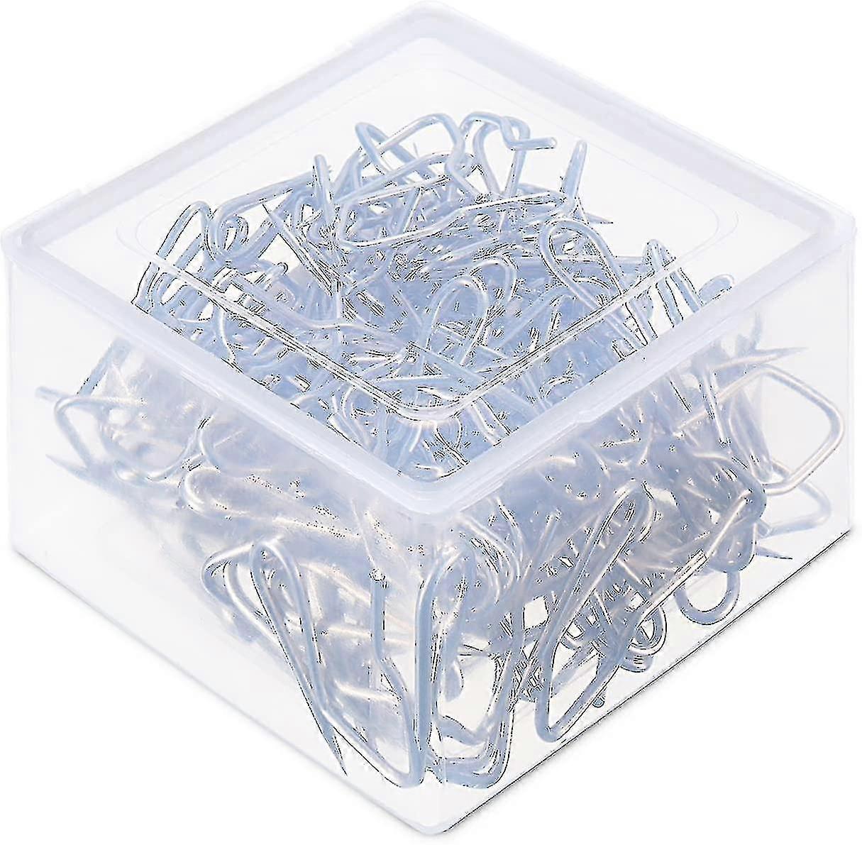 58 Pack Metal Curtain Hooks (Silver)