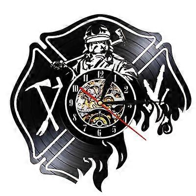 Firemen Vinyl record wall clock,retro decorative wall clock