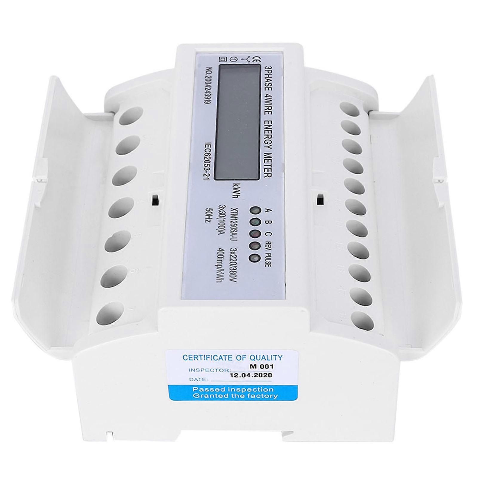 Din Rail Electric Meter Electronic KWh Meter 3 Phase 4 Wire 7P (30(100)A)