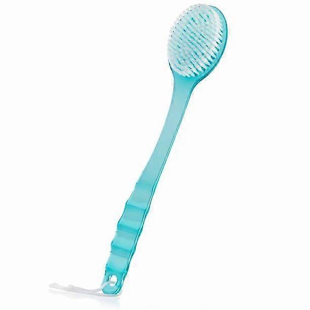 Super Soft Bristles Bath Brush - Shower Body Brush with Long Handle for Back Scrubbing and Dry Skin Exfoliation (Blue)