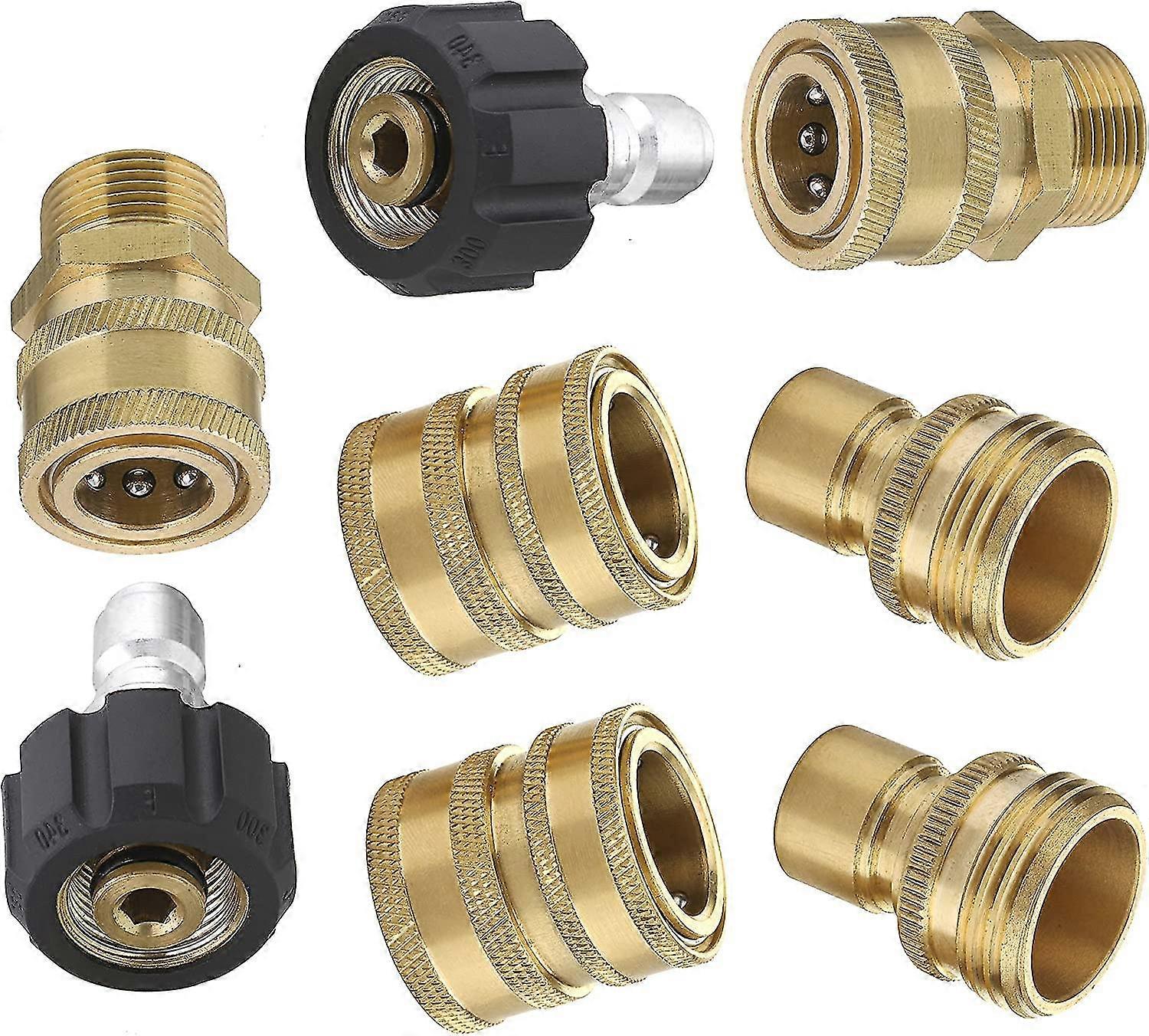 Pressure Washer Accessories, M22 3/8"quick Connect 3/4"quick Disconnect, 8pcs
