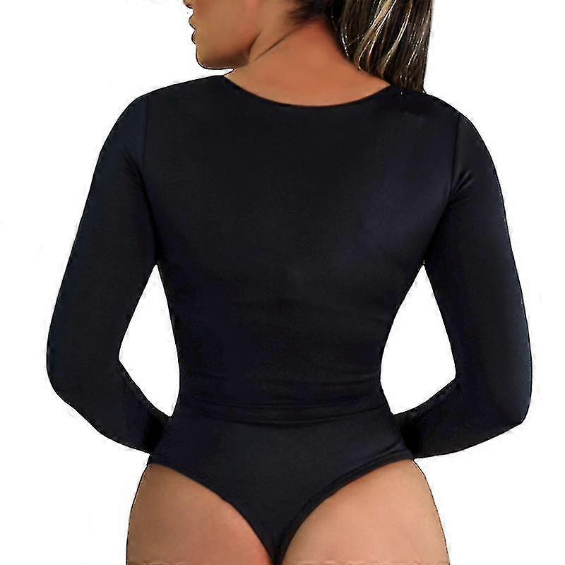 Body Satin Manches Longues Skims Glissenette Noir - Taille M - Neuf Avec étiquettes - Femme