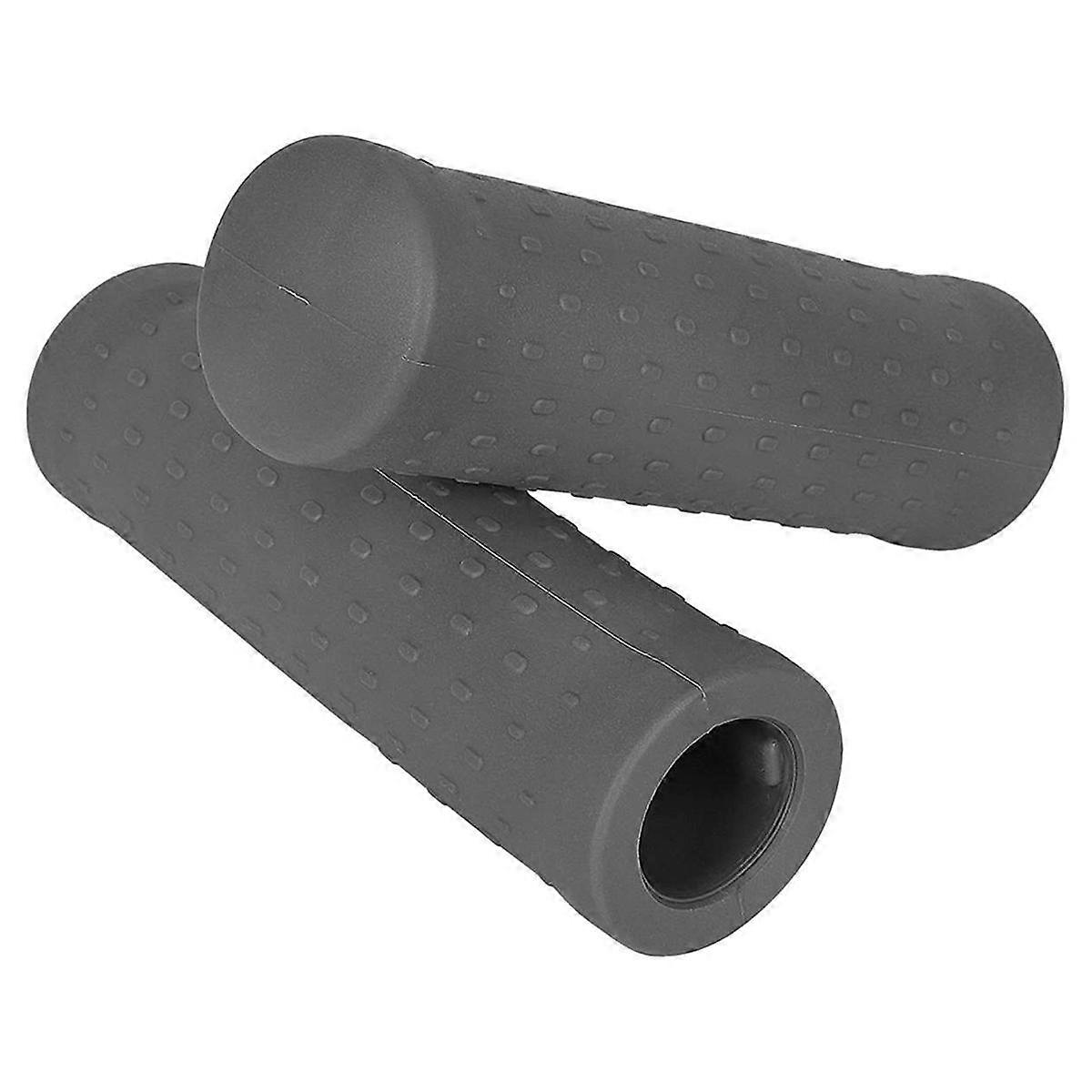 Double Rubber Handlebars, Non-Slip Ergonomic Handlebars, Comfortable Scooter Handlebar Cover Accessories Gray