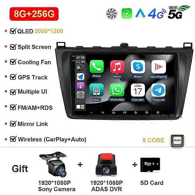 Per Mazda 6 GH 2007-2012 Android 13 Autoradio Multimedia Video Player Navigazione GPS Unità Principale Sistema Intelligente 360 Fotocamera DSP
