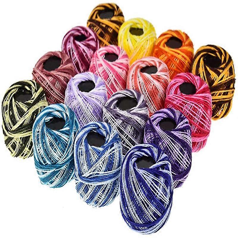 16 Colors Cross Stitch Thread Embroidery Sewing Thread Diy Hand-Knitted Patch Thread Sewing Supplies