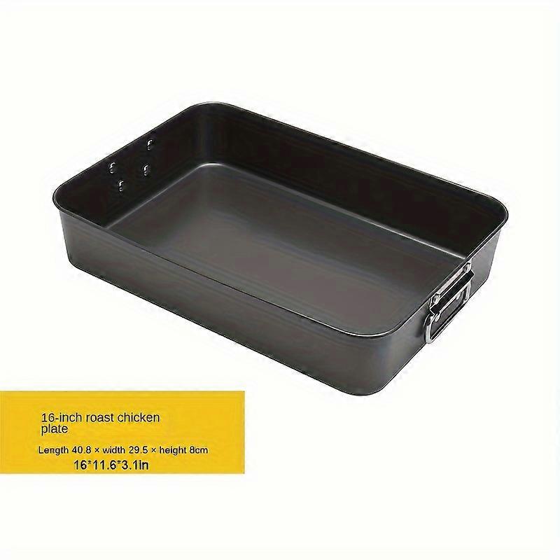 1pc, Deep Baking Sheet, Baking Pan With Double Handles, Non-Stick Carbon Steel Cookie Sheet, Grilling Trays, Oven Accessories, Baking Tools, Kitchen G