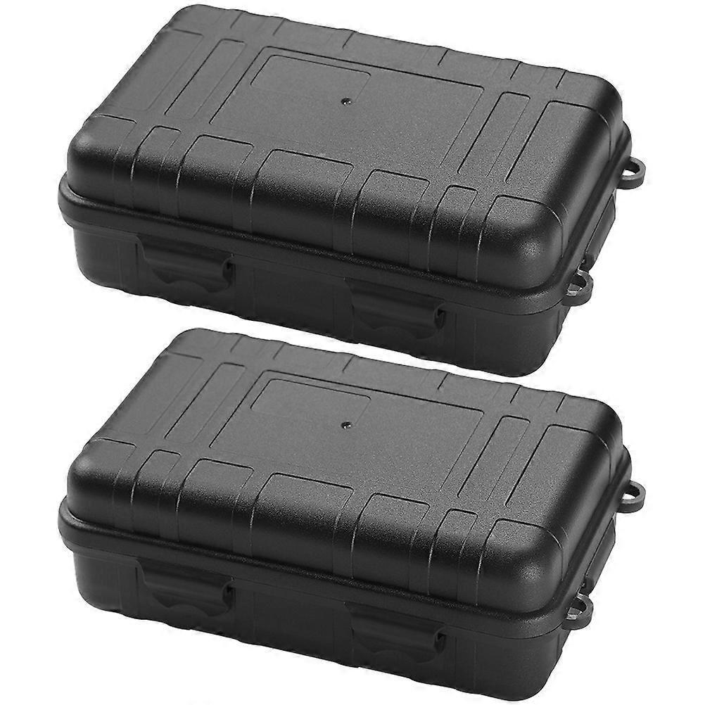 2pcs Survival Storage Box Solid Outdoor Shockproof Pressure-proof Survival Cases