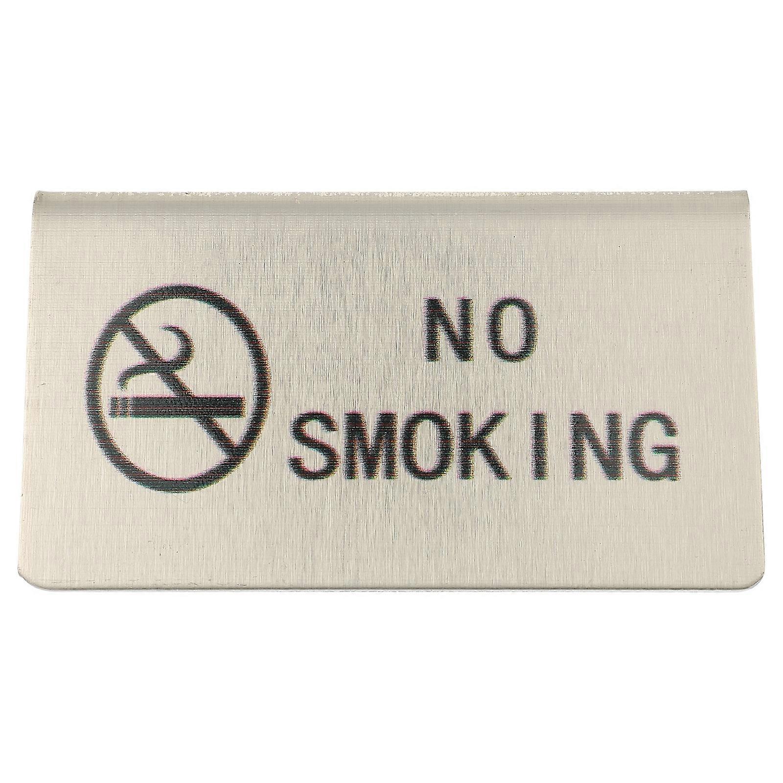 No Smoking Sign Board Indoor No Smoking Table Board Stainless Steel No Smoking Indicator Board