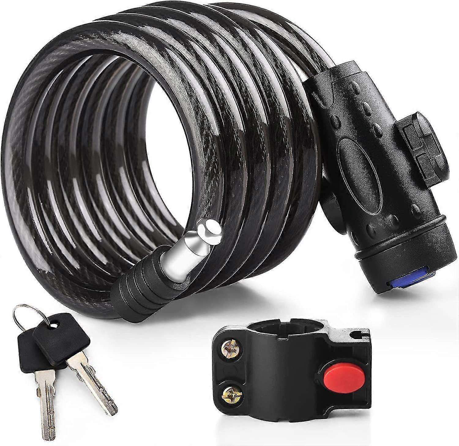 Bicycle Cable Lock 180cm/12mm. [high Security] Thick Extended Bike Lock