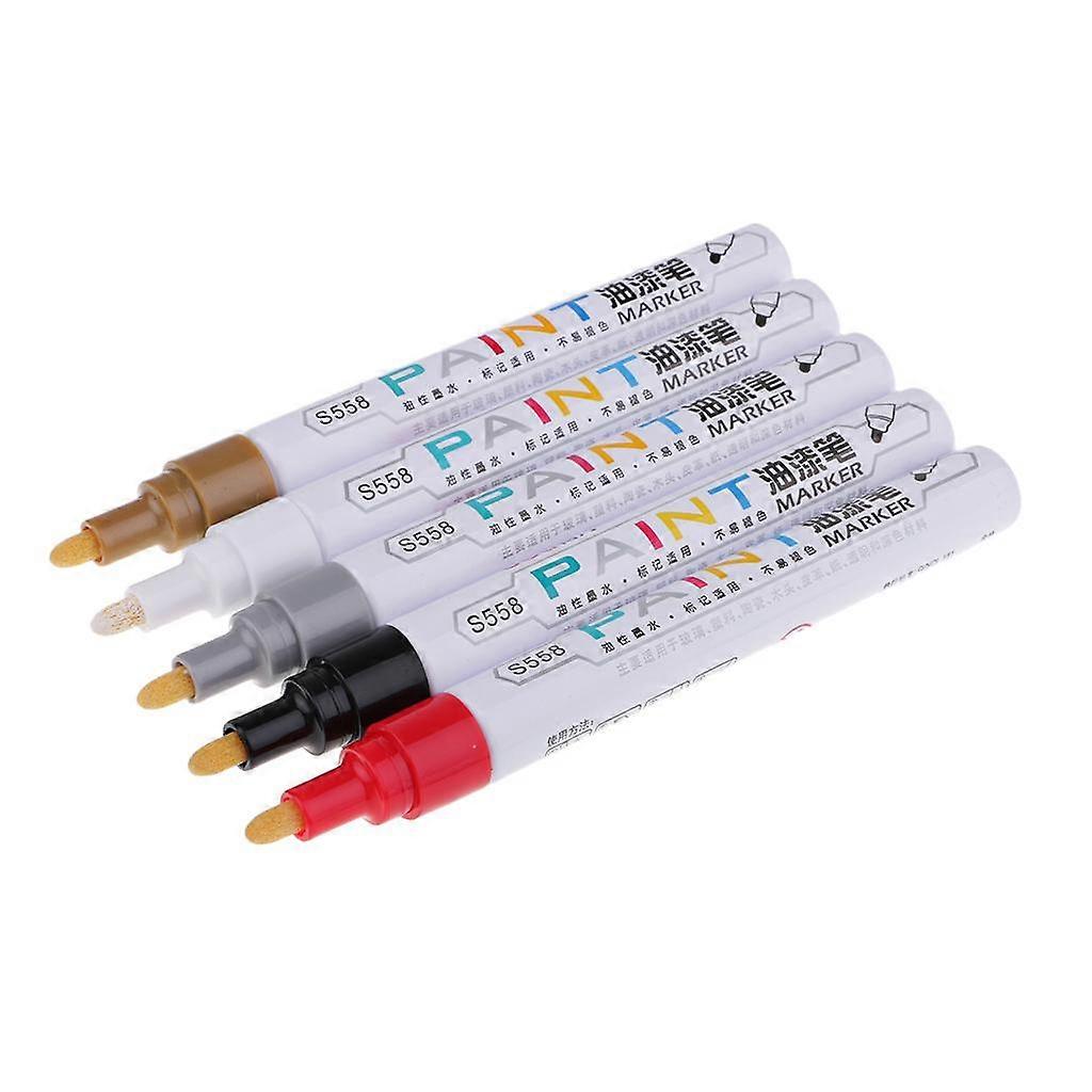 4x 6 Colors Oil-based Paint Markers, Medium Point, Permanent Markers Assorted Colors Bulk, for Metal Rocks Wood Kids Canvas