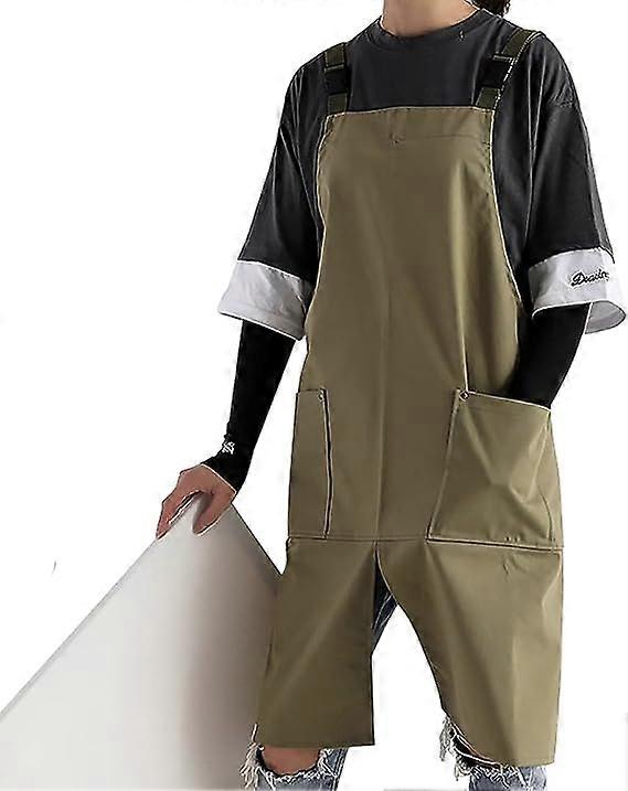 Canvas Aprons,with Pockets,Adjustable Neck/Quick Release Buckle
