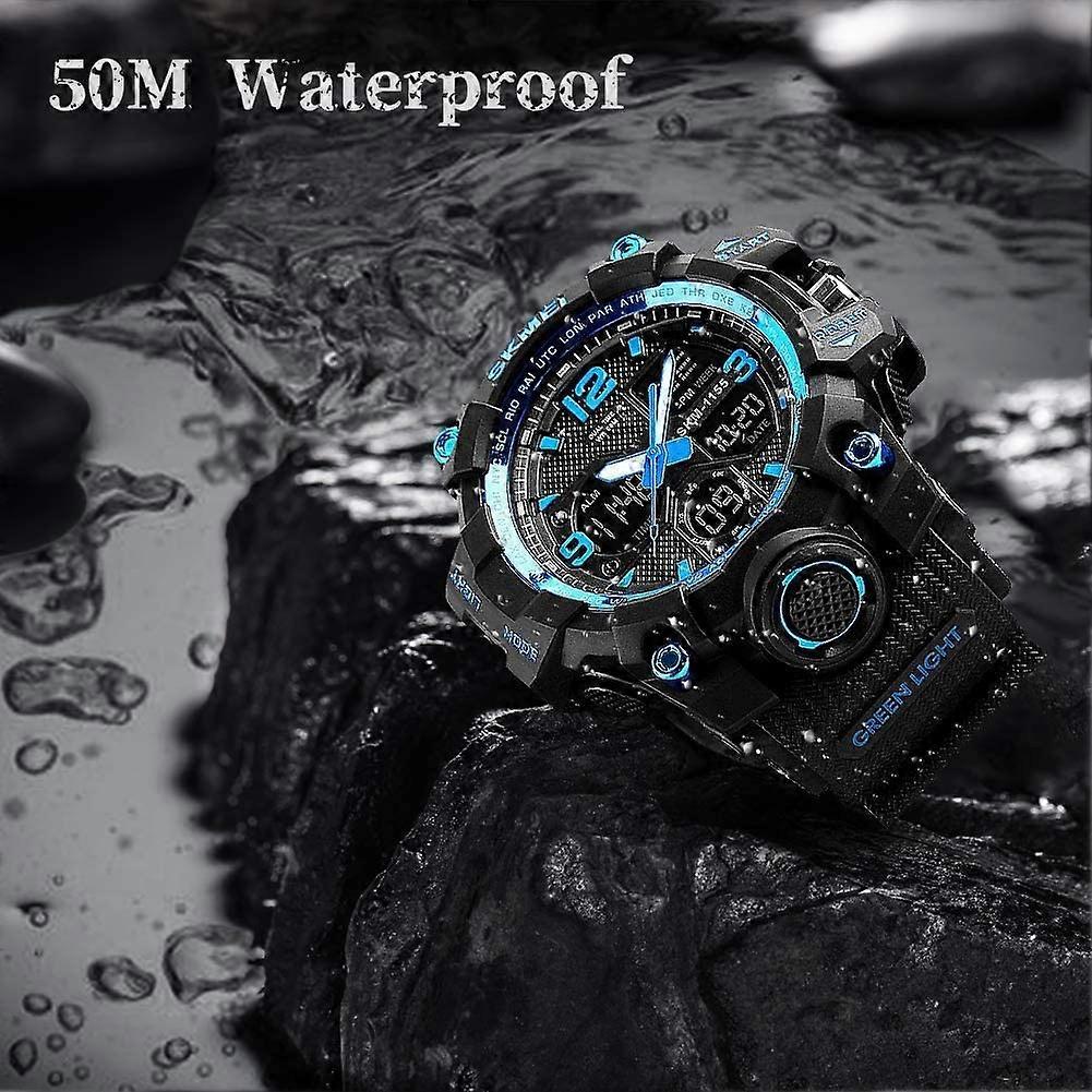 Heren Analoge Sporthorloge, LED Militaire Pols Horloge