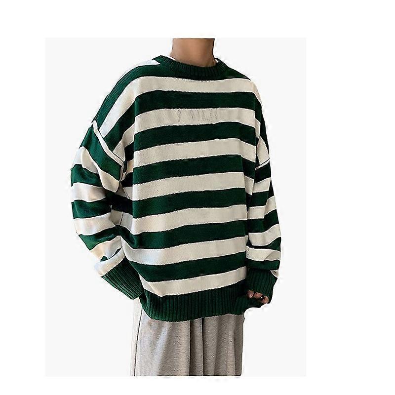 Maglione lavorato a maglia per gli uomini, autunno inverno a righe