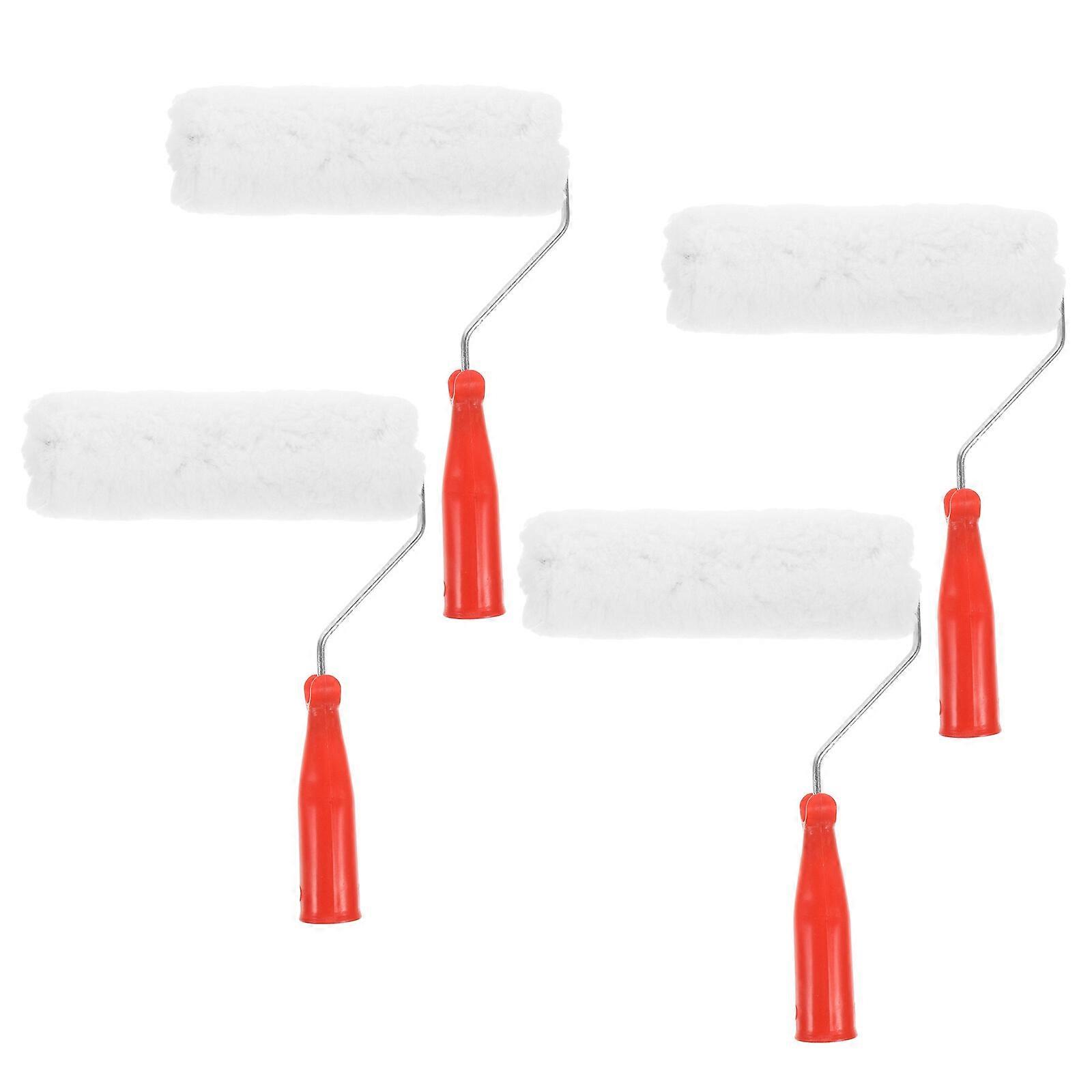 4pcs μικρή ζωγραφίζοντας προμήθεια ζωγραφικής κυλίνδρων ζωγραφικής κυλίνδρων ζωγραφικής για τον τοίχο γραφείων (8 ίντσες)