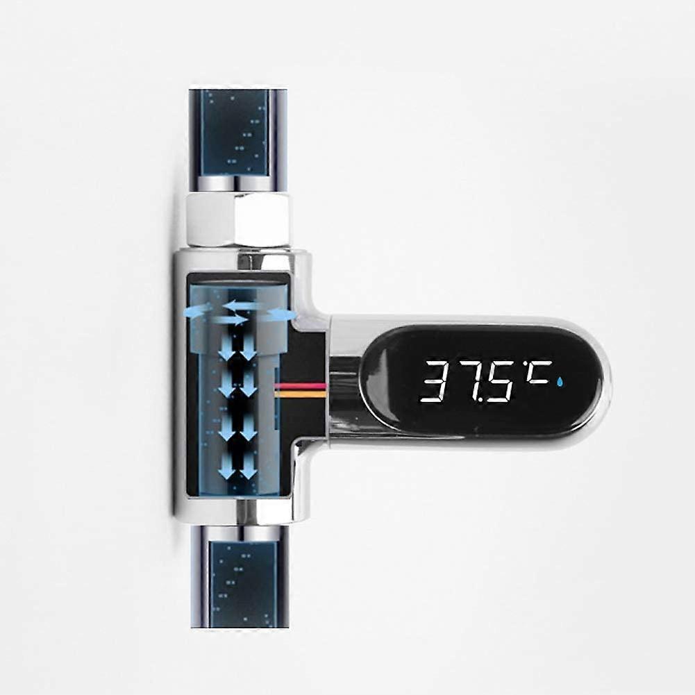 LED Digital Thermometer Shower Faucets 360 Rotate Real Time Temperature Monitor Water Monitor