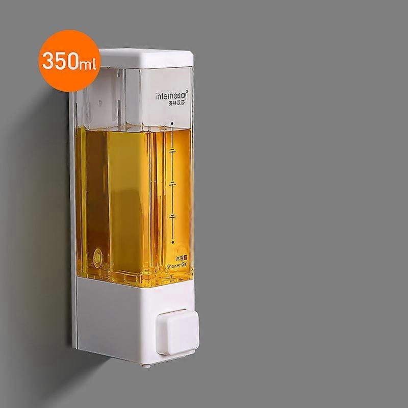 Interhasa! Shampoo Dispenser Wall Soap Dispenser Shower Dispenser Chrome Finish Square Liquid Soap Bottle Bathroom Accessories