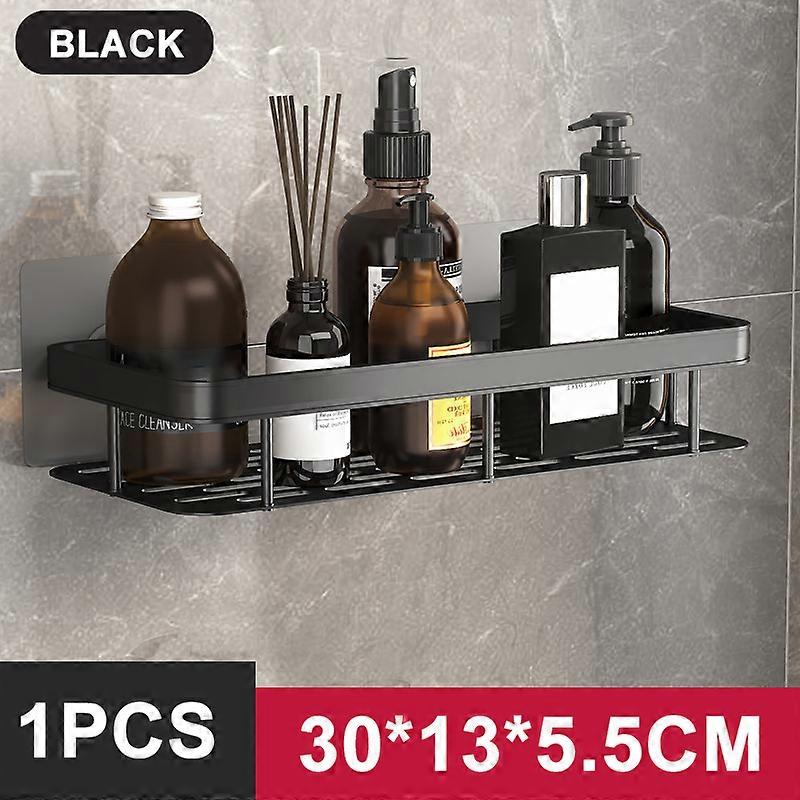 Bathroom Shelf Kitchen Storage Organizer No-Drill Aluminum Alloy Shampoo Rack Shower Shelf Bathroom Accessories No Drill Shelf