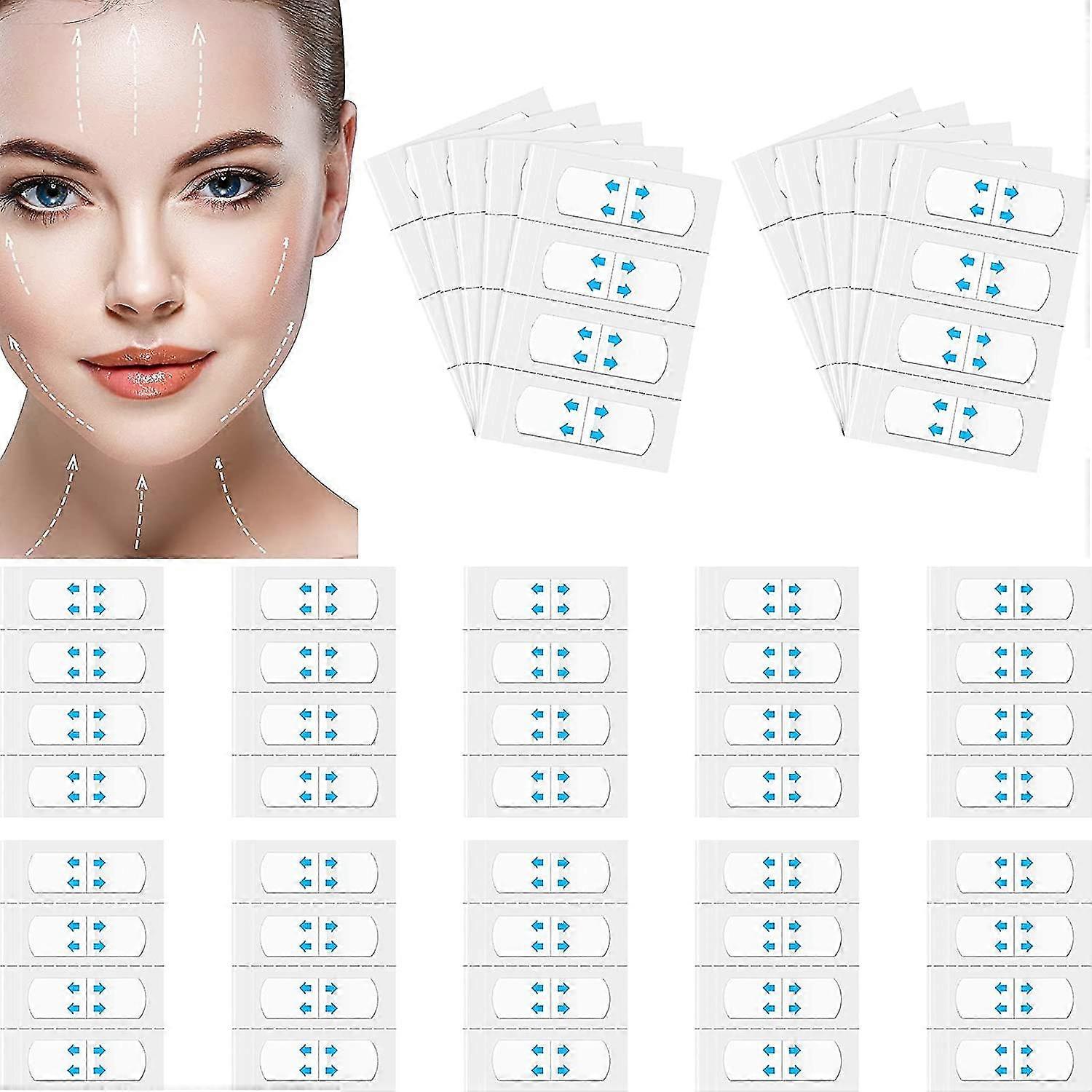 80/160/240pcs Facelift Stickers V-shape Face Stickers Face Lifting Tapes Double Chin Tapes Face Invisible Lift Patches