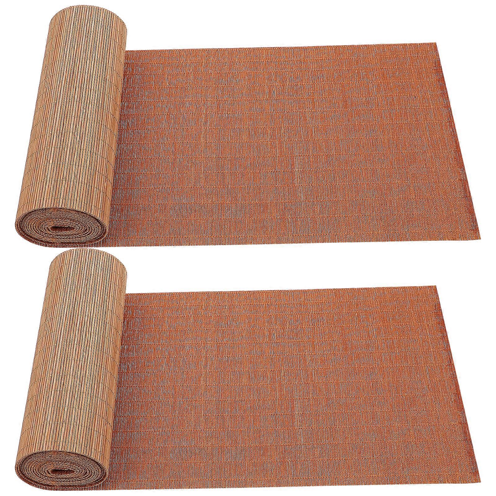 1pc Borderless Bamboo Tea Mat Table Placemat Tea Table Runner for Tea House