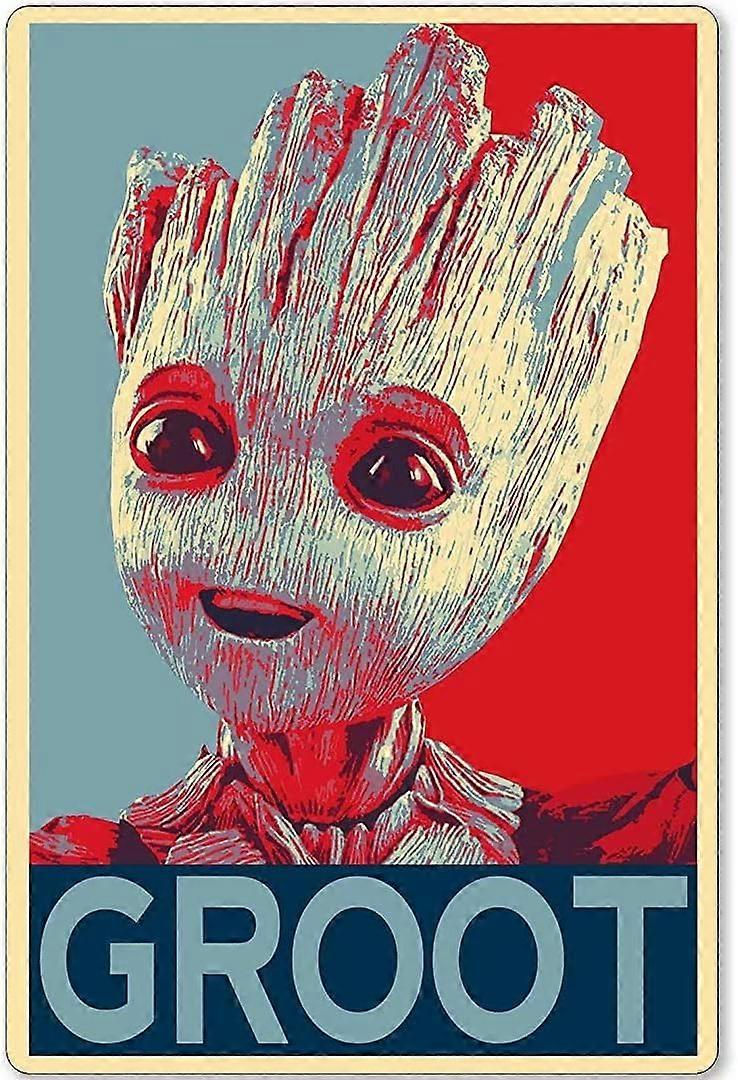 جروت معدني القصدير تسجيل ديكور الجدار كاريكاتير ملصق خمر مضحك الحمام غرفة نوم بار المرآب رجل كهف الفن ديكور 12x8 بوصة