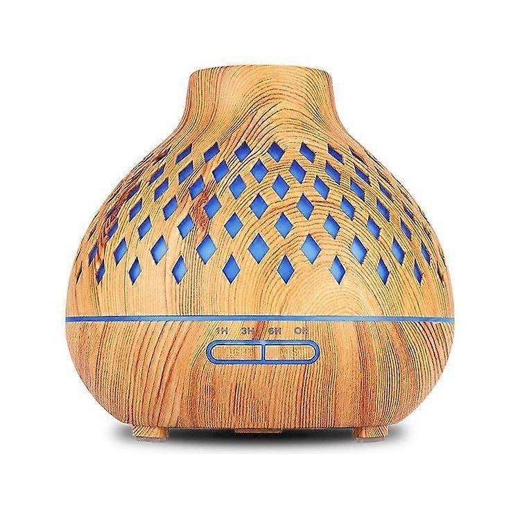 Air Humidifier,, Diamond Wood Grain Aroma Diffuser, 500ml Essential Oil Diffuser, Remote Control Colorful Essential Oil Aroma Diffuser