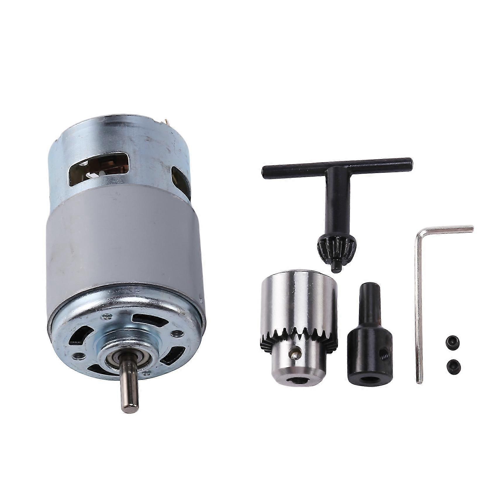 DC 12-24v 775 مثقاب كهربائي بمحرك كهربائي مع مثقاب تشاك محرك تيار مستمر لتلميع قطع الحفر
