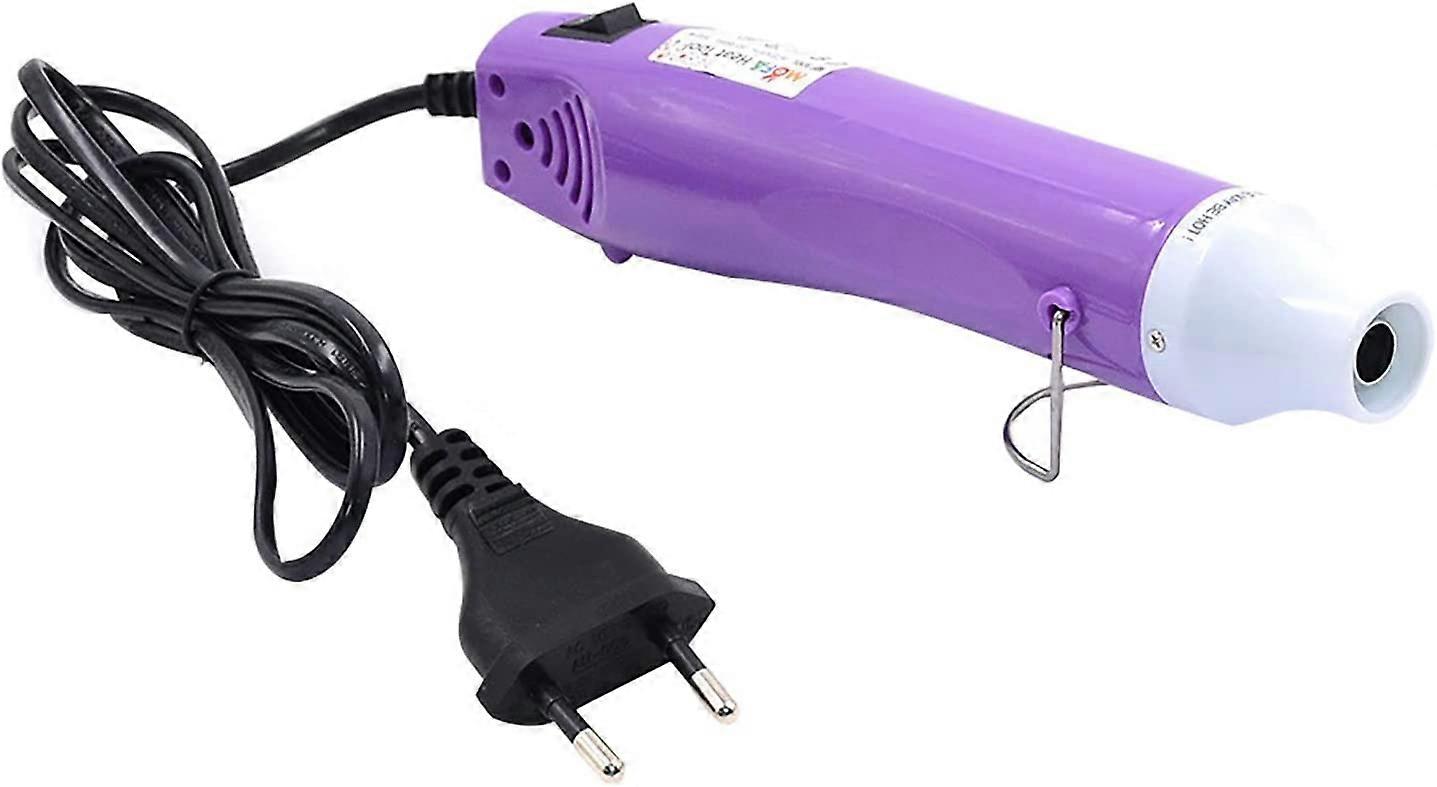 Μίνι ηλεκτρικό πιστόλι θερμότητας 300W Μίνι εργαλείο θερμότητας συρρίκνωσης Ανάγλυφο εργαλείο θερμότητας Μίνι πιστόλι θερμότητας DIY εργαλείο (μωβ