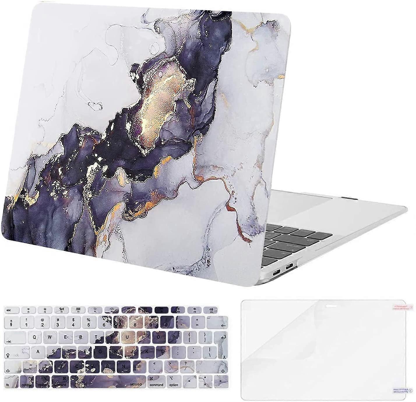 Compatibel met MacBook Air 13 inch Case M1 A2337 A2179 A1932 Retina Display Touch ID 2022 2021 2020 2019 2018, Plastic Patroon Hard Shell Case & Keyboa