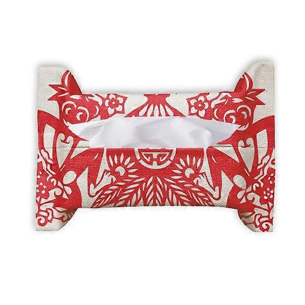 الصين الصينية زودياك الخوخ الزهور ورقة منشفة منشفة حقيبة منديل بومف