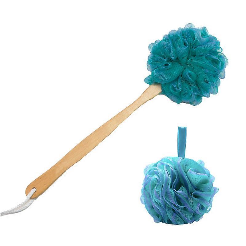 New Long Handle Hanging Soft Mesh Back Body Bath Shower Brush Sponge