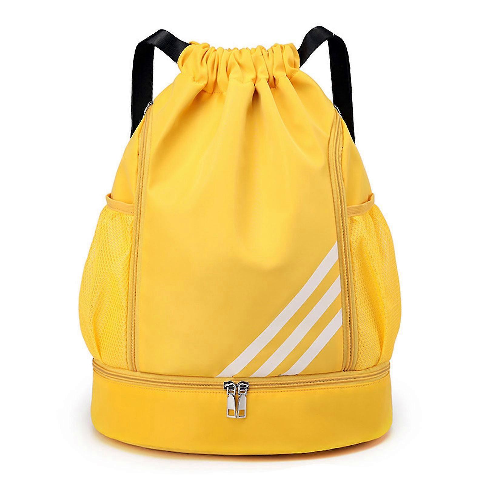 Drawstring Mochila Água Resistente Corda Saco Desportiva Saco de Ginástica Com Bolso Lateral Para Mulheres Homens