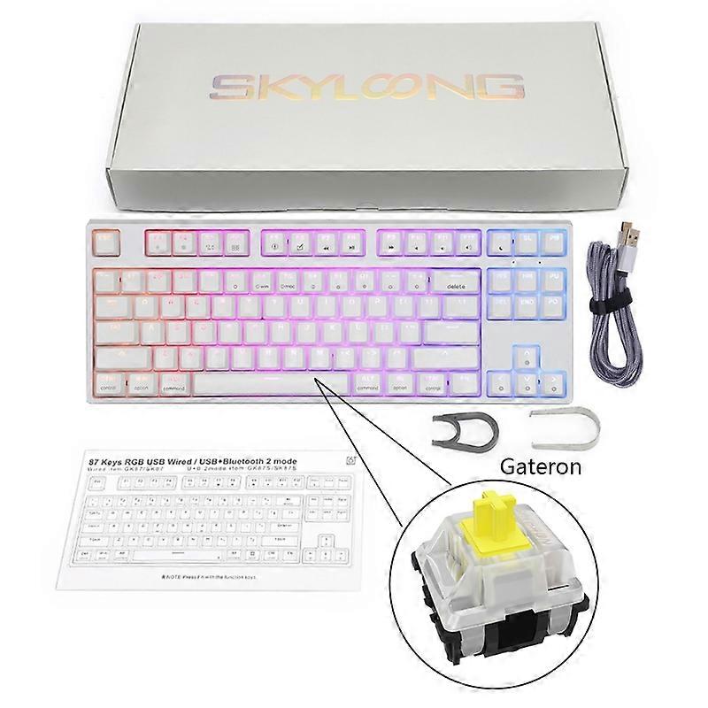 87 Keys 16.8 million Color RGB Backlit Wired Programmable Mechanical Keyboard