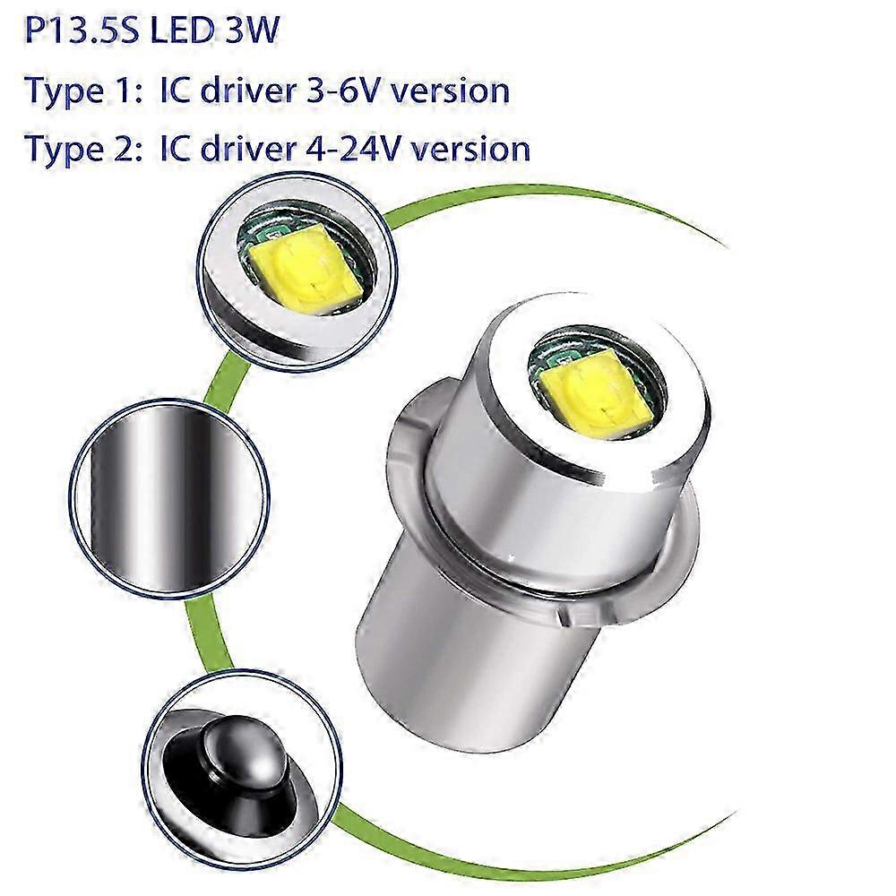 P13.5s Led Pr2 Bulb Maglite Conversion Kit Ryobi Milwaukee Craftsman Lamp Torch Lantern Work Light Maglit Light Replacement