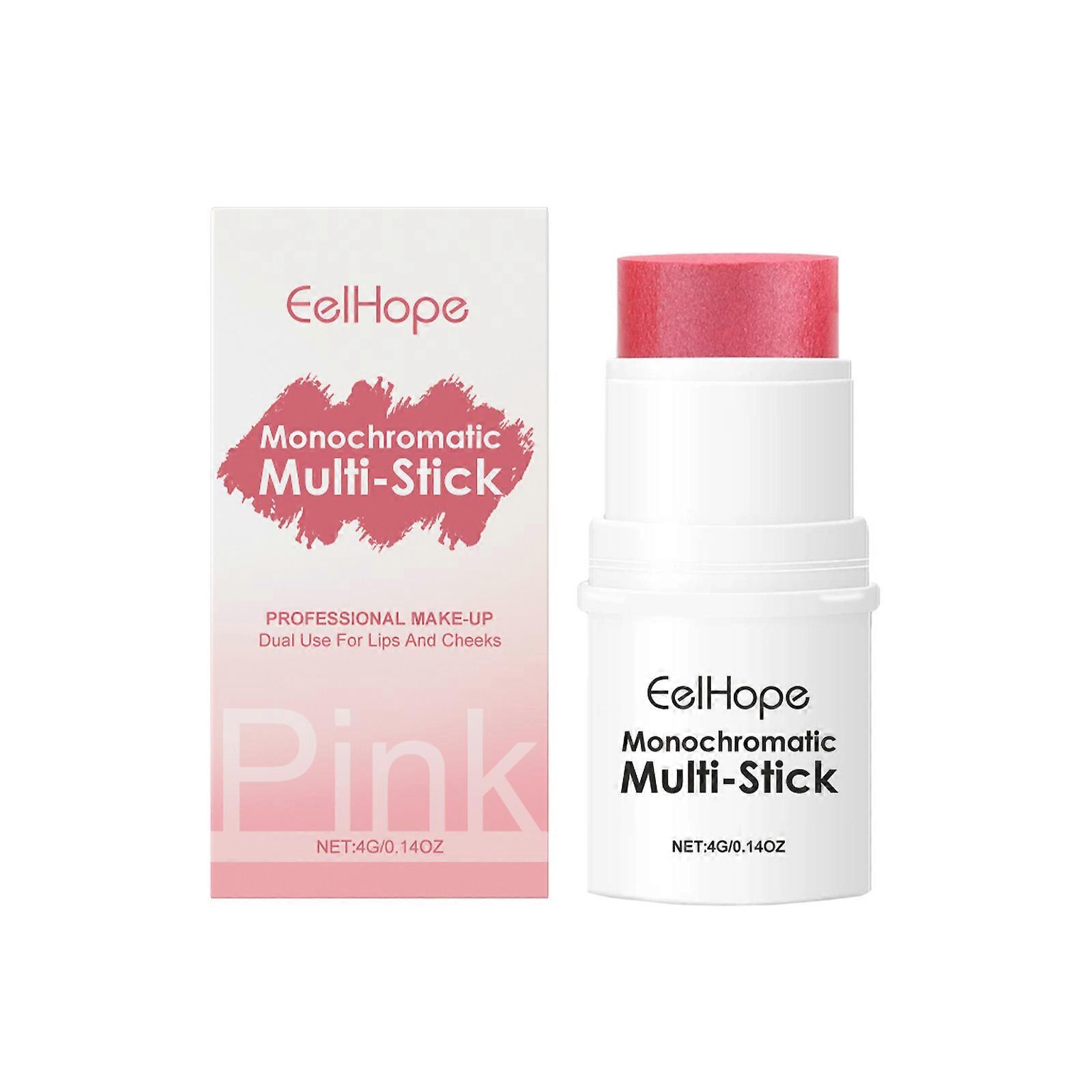 Multi-Use Makeup Blush Stick, Cream Blush Stick, Tinted Solid Moisturizer Stick for Cheek & Eyes & Lips, Waterproof Natural Nude Makeup